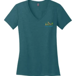 Perfect Weight V-Neck Tee - Ladies' - Embroidered