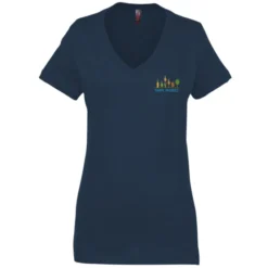 Perfect Weight V-Neck Tee - Ladies' - Embroidered