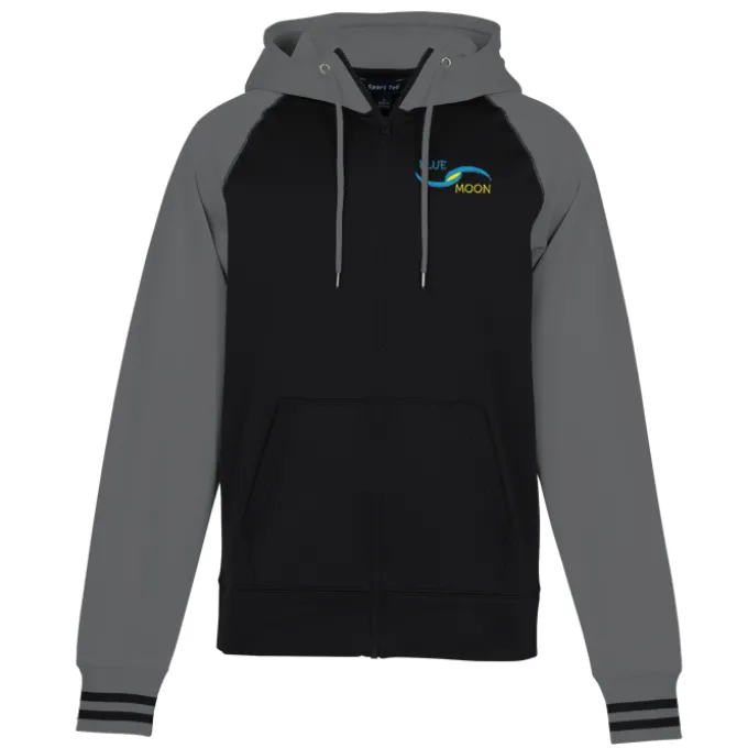 Performance Colorblock Full-Zip Hooded Sweatshirt - Men's - Embroidered
