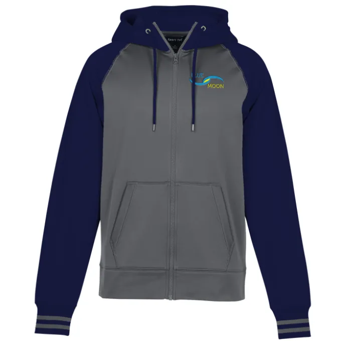 Performance Colorblock Full-Zip Hooded Sweatshirt - Men's - Embroidered