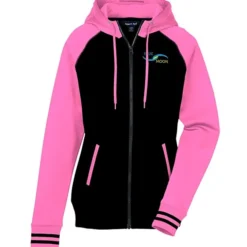 Performance Colorblock Full-Zip Hooded Sweatshirt - Ladies' - Embroidered