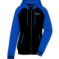 Performance Colorblock Full-Zip Hooded Sweatshirt - Ladies' - Embroidered