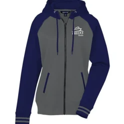 Performance Colorblock Full-Zip Hooded Sweatshirt - Ladies' - Screen