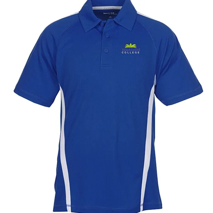 Performance Pique Mesh Colorblock Polo - Men's
