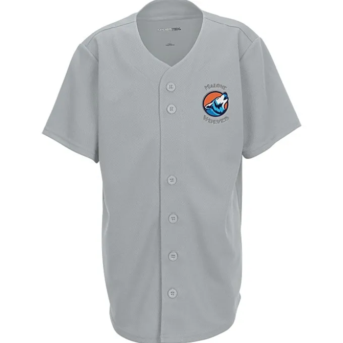 Performance Tough Mesh Full Button Jersey - Youth - Embroidered