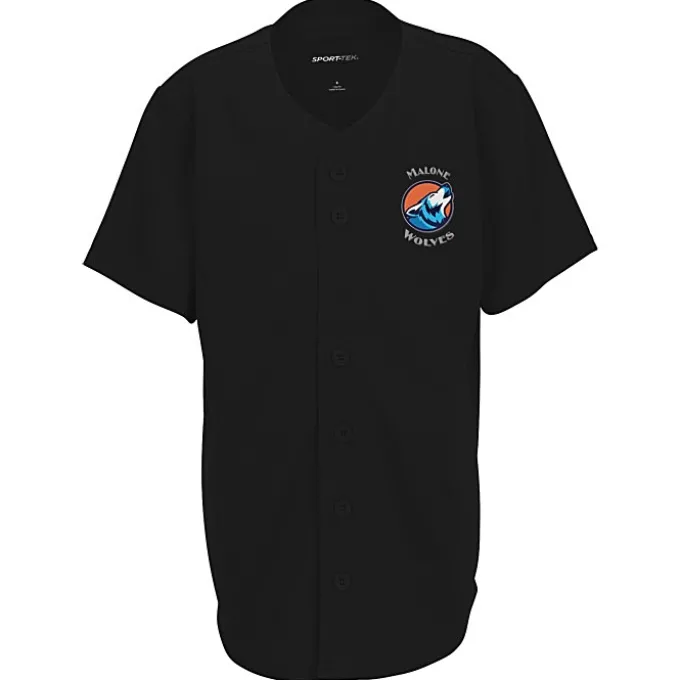 Performance Tough Mesh Full Button Jersey - Youth - Embroidered