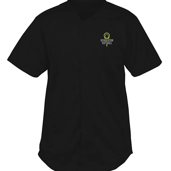Performance Tough Mesh Full Button Jersey - Embroidered