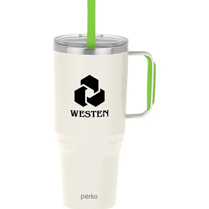 Perka Portofino Vacuum Mug with Straw - 36 oz