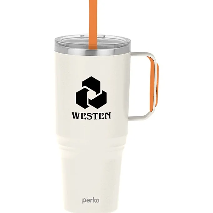Perka Portofino Vacuum Mug with Straw - 36 oz