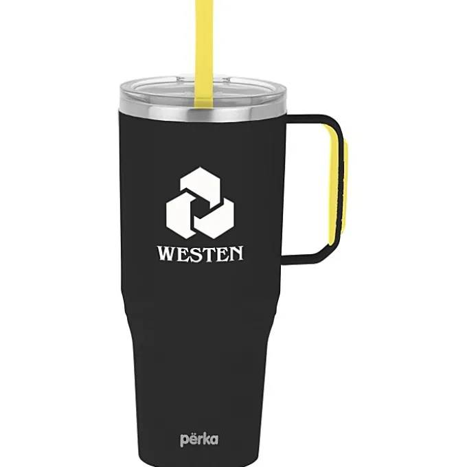 Perka Portofino Vacuum Mug with Straw - 36 oz
