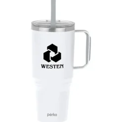 Perka Portofino Vacuum Mug with Straw - 36 oz