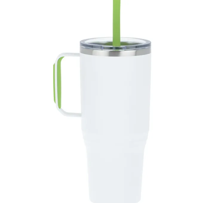 Perka Portofino Vacuum Mug with Straw - 36 oz