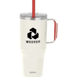 Perka Portofino Vacuum Mug with Straw - 36 oz