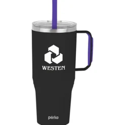 Perka Portofino Vacuum Mug with Straw - 36 oz