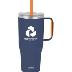 Perka Portofino Vacuum Mug with Straw - 36 oz