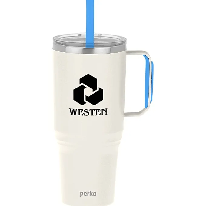Perka Portofino Vacuum Mug with Straw - 36 oz
