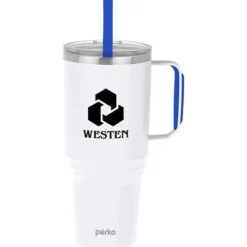 Perka Portofino Vacuum Mug with Straw - 36 oz