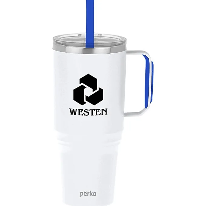 Perka Portofino Vacuum Mug with Straw - 36 oz