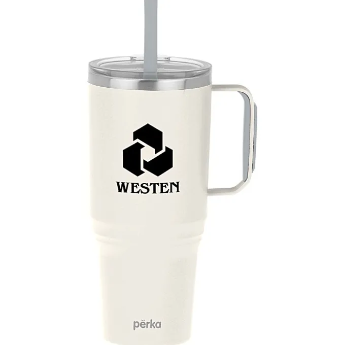 Perka Portofino Vacuum Mug with Straw - 36 oz