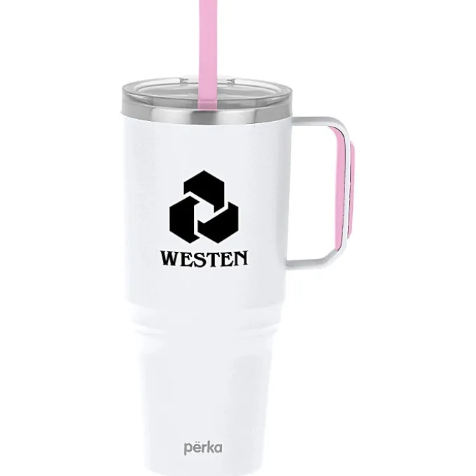 Perka Portofino Vacuum Mug with Straw - 36 oz