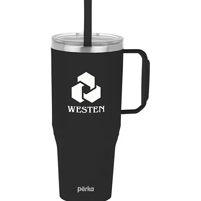 Perka Portofino Vacuum Mug with Straw - 36 oz