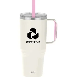 Perka Portofino Vacuum Mug with Straw - 36 oz