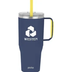 Perka Portofino Vacuum Mug with Straw - 36 oz