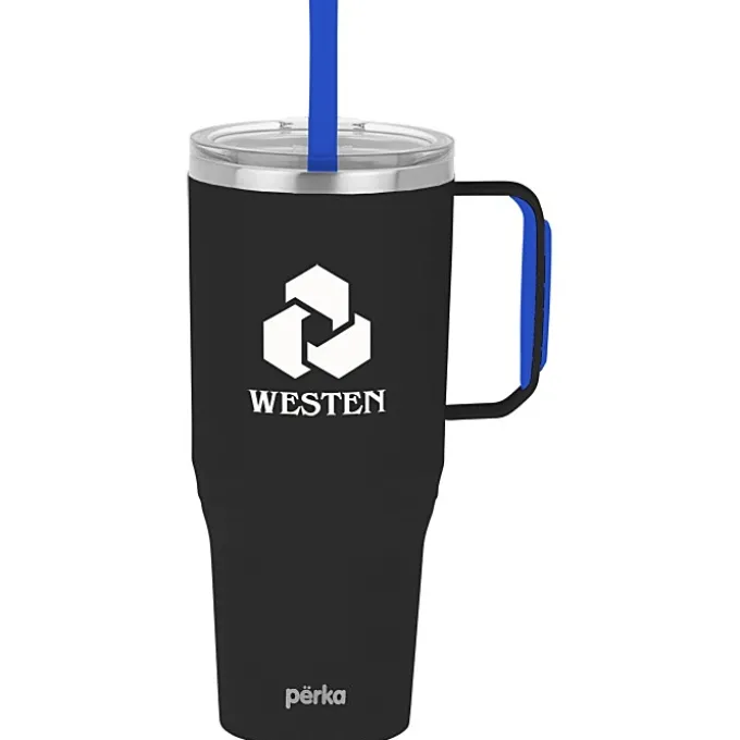 Perka Portofino Vacuum Mug with Straw - 36 oz