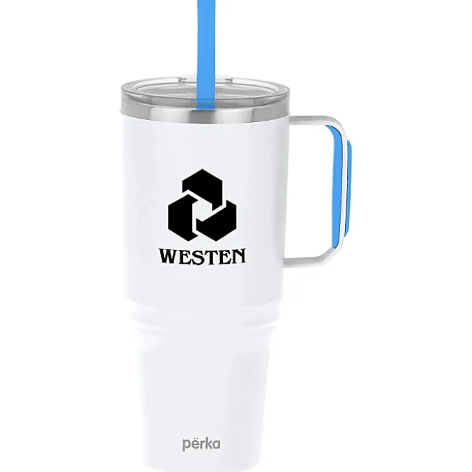 Perka Portofino Vacuum Mug with Straw - 36 oz