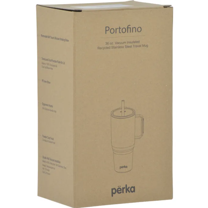 Perka Portofino Vacuum Mug with Straw - 36 oz