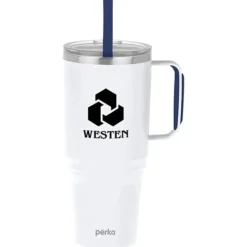 Perka Portofino Vacuum Mug with Straw - 36 oz