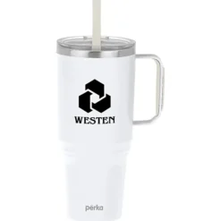 Perka Portofino Vacuum Mug with Straw - 36 oz