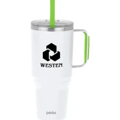 Perka Portofino Vacuum Mug with Straw - 36 oz