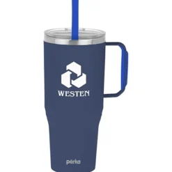 Perka Portofino Vacuum Mug with Straw - 36 oz