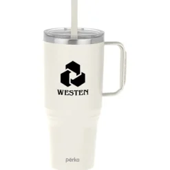 Perka Portofino Vacuum Mug with Straw - 36 oz