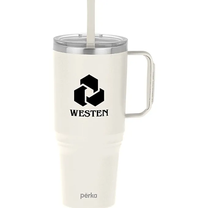 Perka Portofino Vacuum Mug with Straw - 36 oz