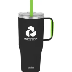 Perka Portofino Vacuum Mug with Straw - 36 oz
