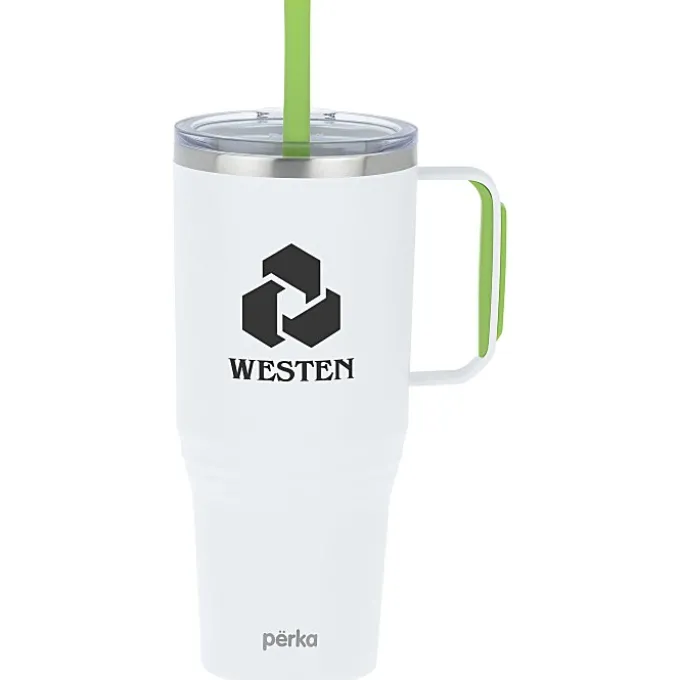 Perka Portofino Vacuum Mug with Straw - 36 oz
