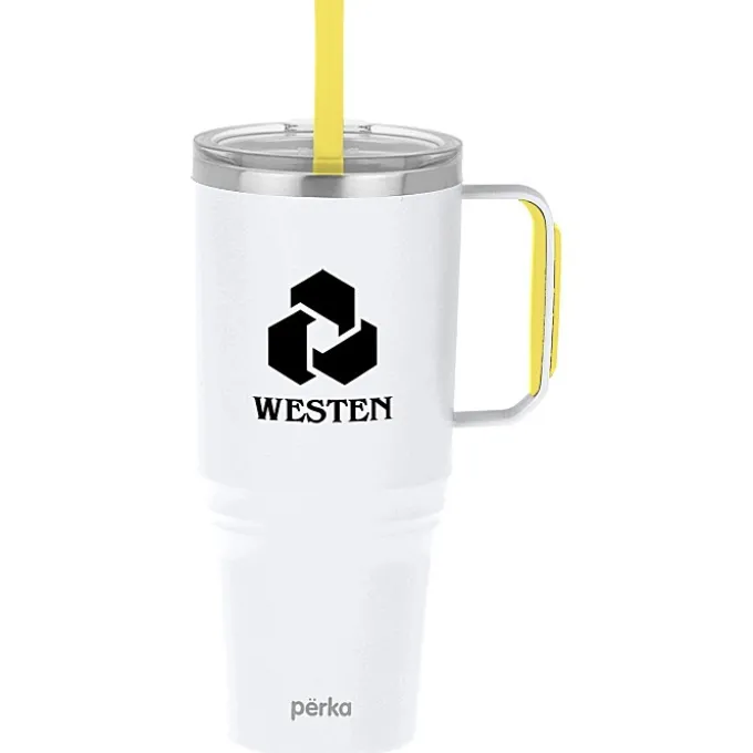 Perka Portofino Vacuum Mug with Straw - 36 oz