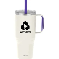 Perka Portofino Vacuum Mug with Straw - 36 oz