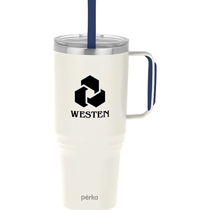 Perka Portofino Vacuum Mug with Straw - 36 oz