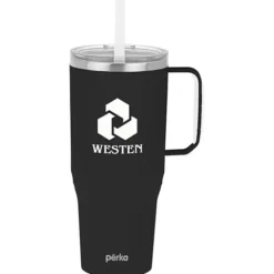 Perka Portofino Vacuum Mug with Straw - 36 oz