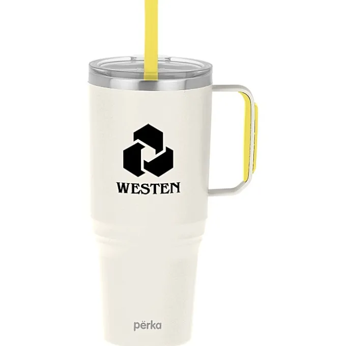 Perka Portofino Vacuum Mug with Straw - 36 oz
