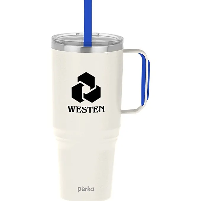 Perka Portofino Vacuum Mug with Straw - 36 oz