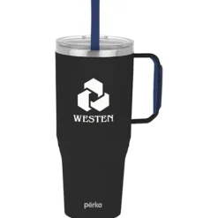 Perka Portofino Vacuum Mug with Straw - 36 oz