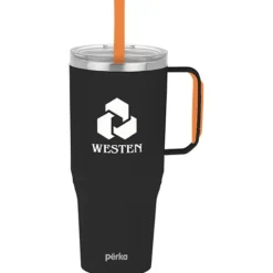 Perka Portofino Vacuum Mug with Straw - 36 oz