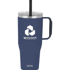 Perka Portofino Vacuum Mug with Straw - 36 oz