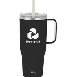 Perka Portofino Vacuum Mug with Straw - 36 oz