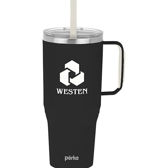 Perka Portofino Vacuum Mug with Straw - 36 oz