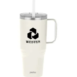 Perka Portofino Vacuum Mug with Straw - 36 oz